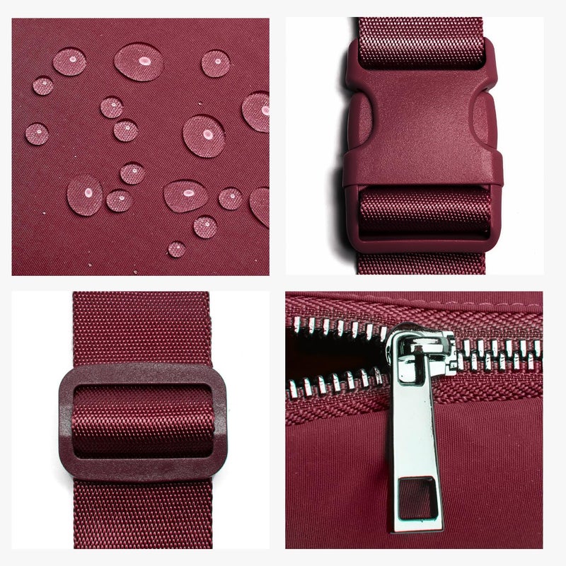 Gitus Belt Bag Fanny Pack Crossbody Bags for Women Fashion Waist Packs with Adjustable Strap Gifts for Women Men Teen Girls (Wine) - Image 4